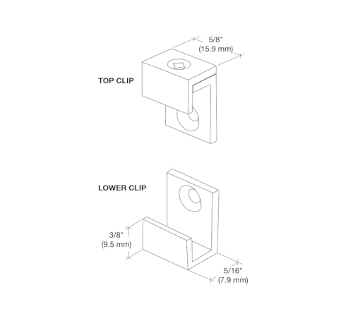 CRL Brass 5/8" Wide Mirror Clip Set - Image 3