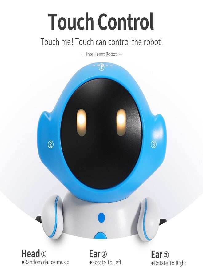 GILOBABY Interactive Robot for Kids Ages 3-8 - Rechargeable with Voice Control & Playback Mode - Educational Toy that Sings, Dances and Touch Control (Blue) - Image 3