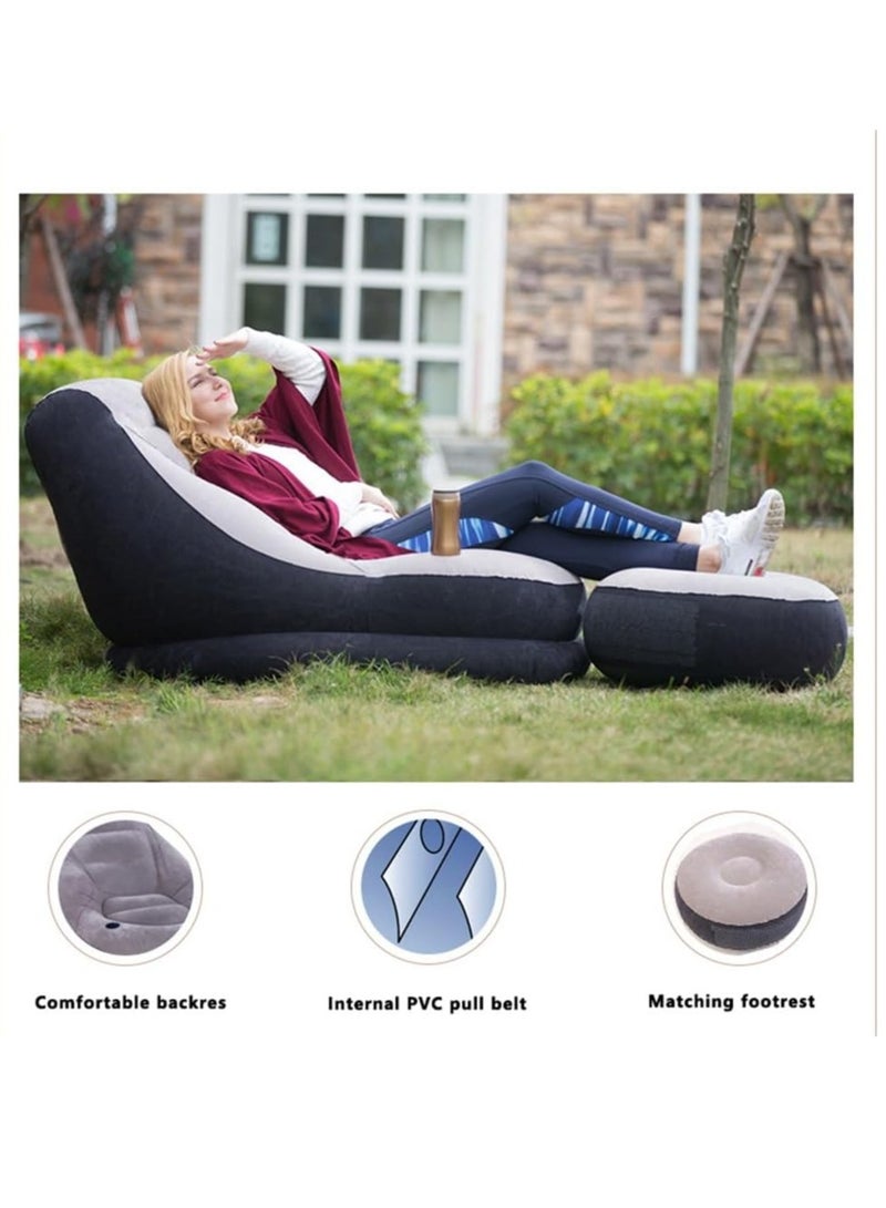 انتكس كرسي قابل للنفخ ، أريكة هوائية أريكة قابلة للنفخ ، كرسي صالة قابل للنفخ لغرفة المعيشة الداخلية - Image 4