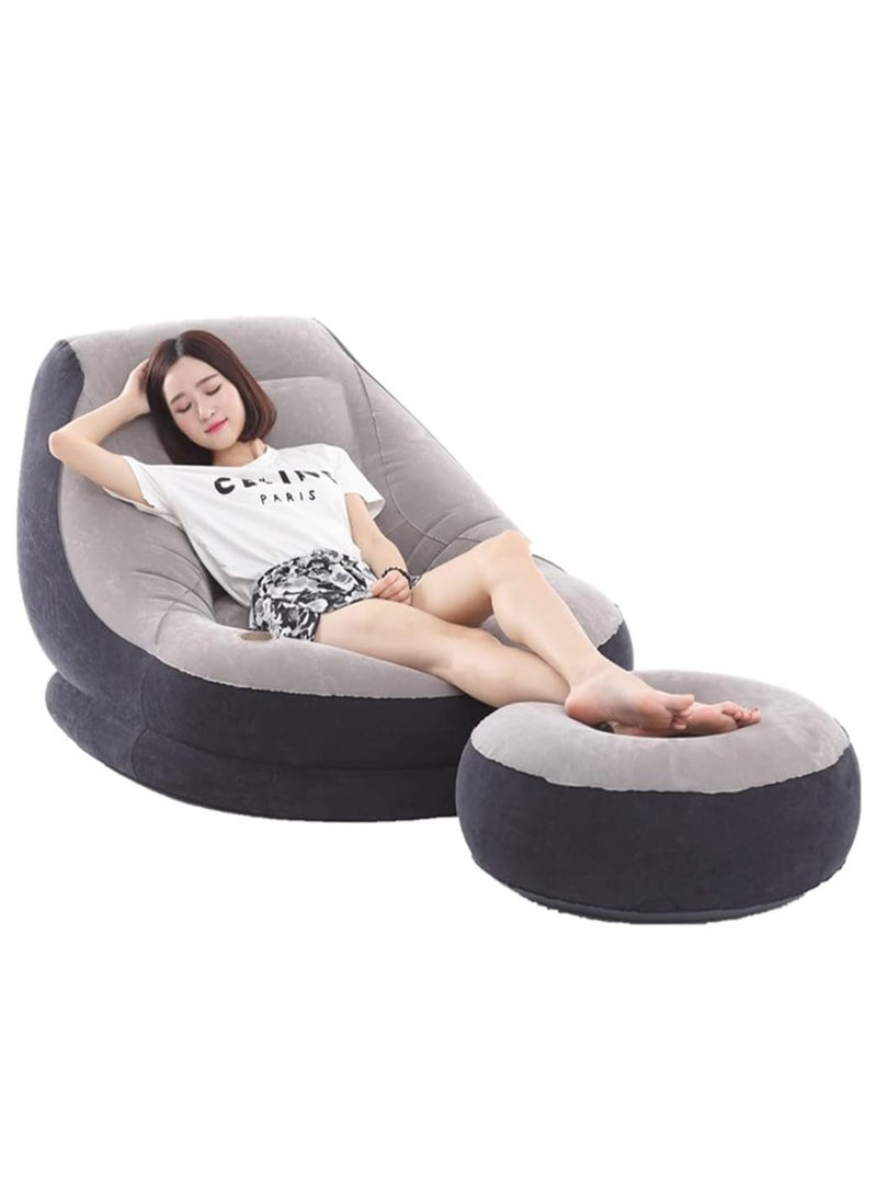 انتكس كرسي قابل للنفخ ، أريكة هوائية أريكة قابلة للنفخ ، كرسي صالة قابل للنفخ لغرفة المعيشة الداخلية - Image 1