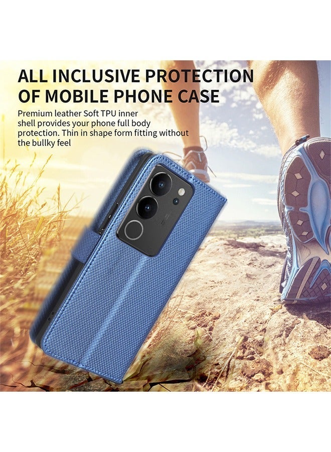X-level Vivo V29 5G/S17/S17 Pro Phone Case Cover with Card Slots Holder Stand Quality Leather Flip Folio Wallet Shockproof Protective Back Cover with Release Hand Phone Holder Daily Video Kickstand - Image 4