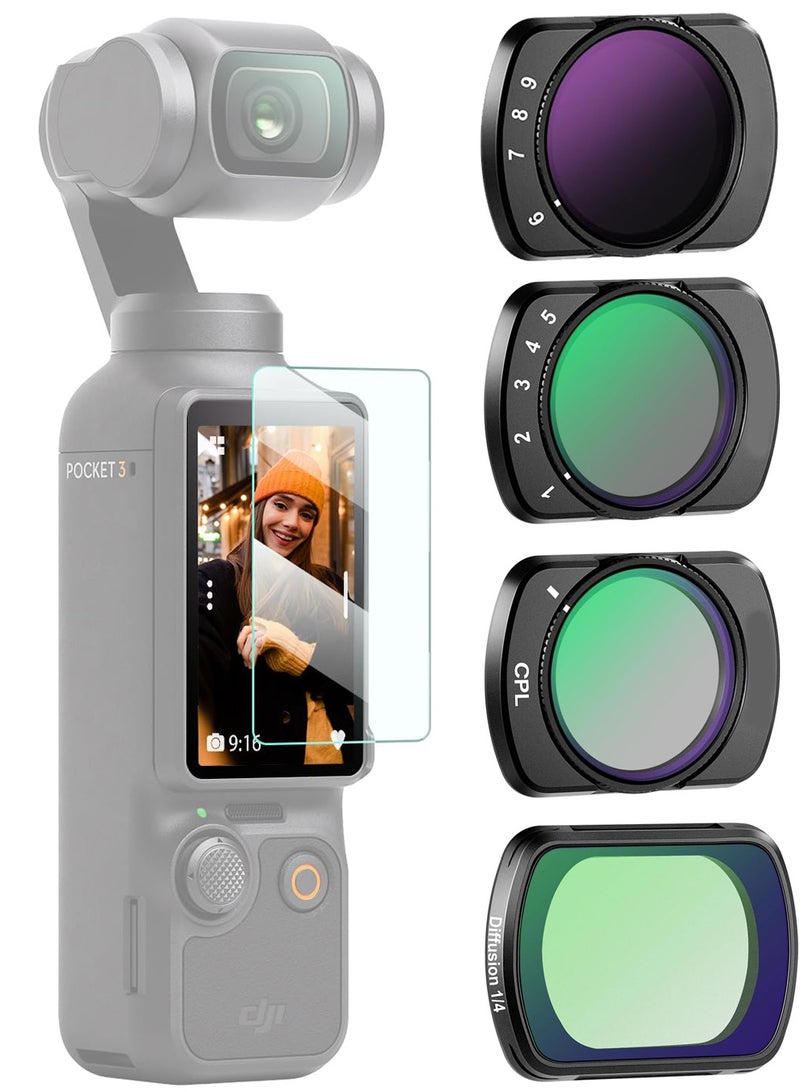 نجم ستايل مجموعة مرشحات ND مغناطيسية متوافقة مع ملحقات DJI Osmo Pocket 3 Creator Combo - Image 1