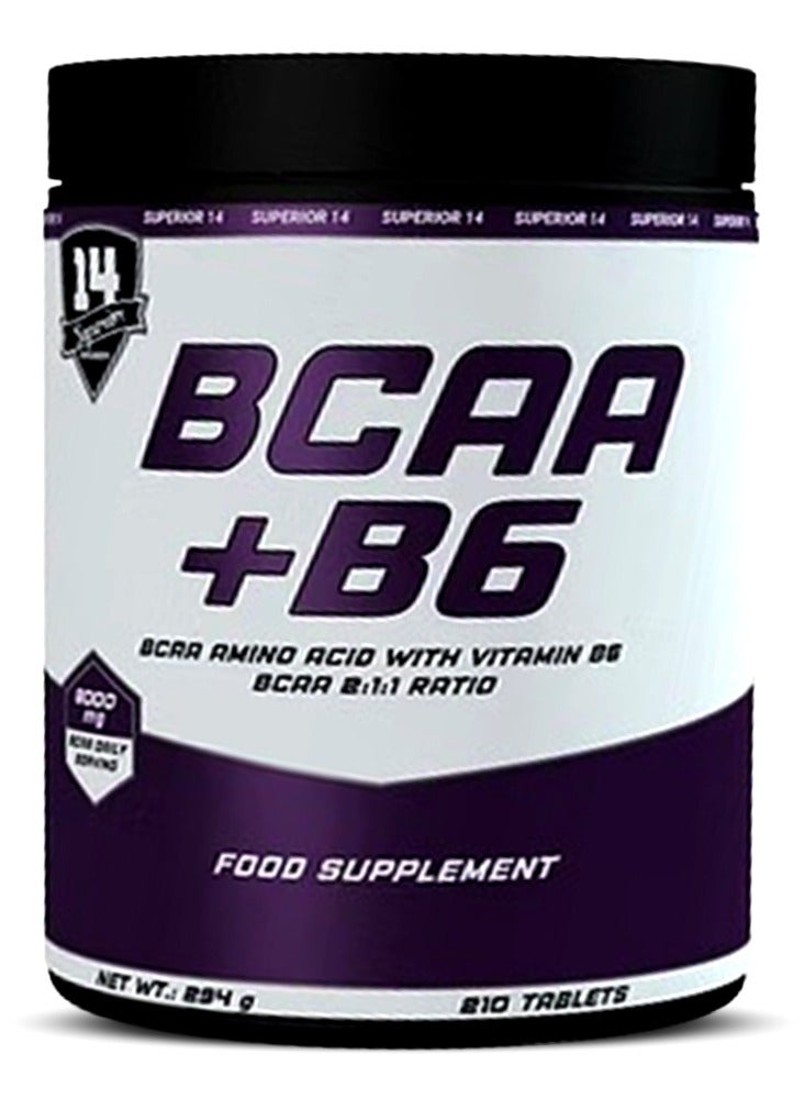 BCAA + Vitamin B6, 210 Tablets – 2:1:1 Branched Chain Amino Acids for Muscle Recovery, Energy & Performance Support
