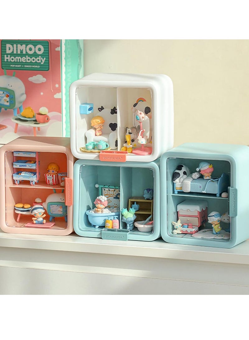 KASTWAVE Clear Display Case for Figures, Minifigure Display Case for Action Figures Blocks, for Figures Stackable Doll Storage Box with Door Dust and Moisture Proof for Action Figures Collectibles Pop Mart - Image 2