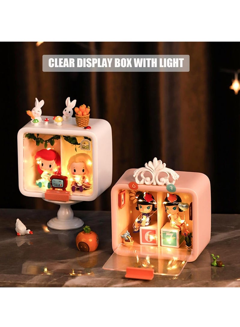 KASTWAVE Clear Display Case for Figures, Minifigure Display Case for Action Figures Blocks, for Figures Stackable Doll Storage Box with Door Dust and Moisture Proof for Action Figures Collectibles Pop Mart - Image 3