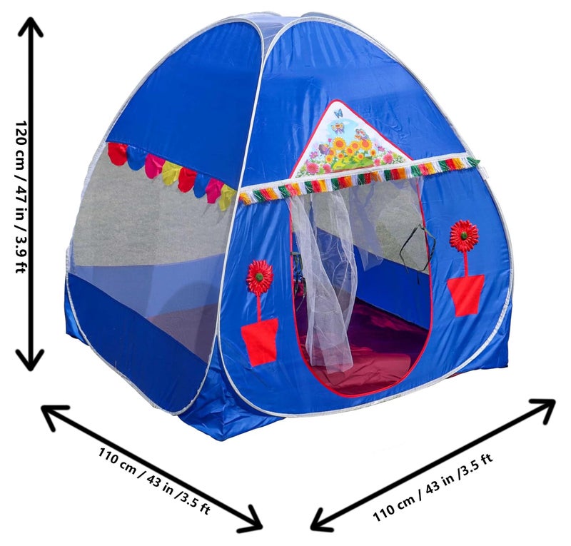 Homecute Igloo Type Foldable Popup Big/Jumbo Size Kid's Play Tent House (Big Size Window-Blue) - Image 5