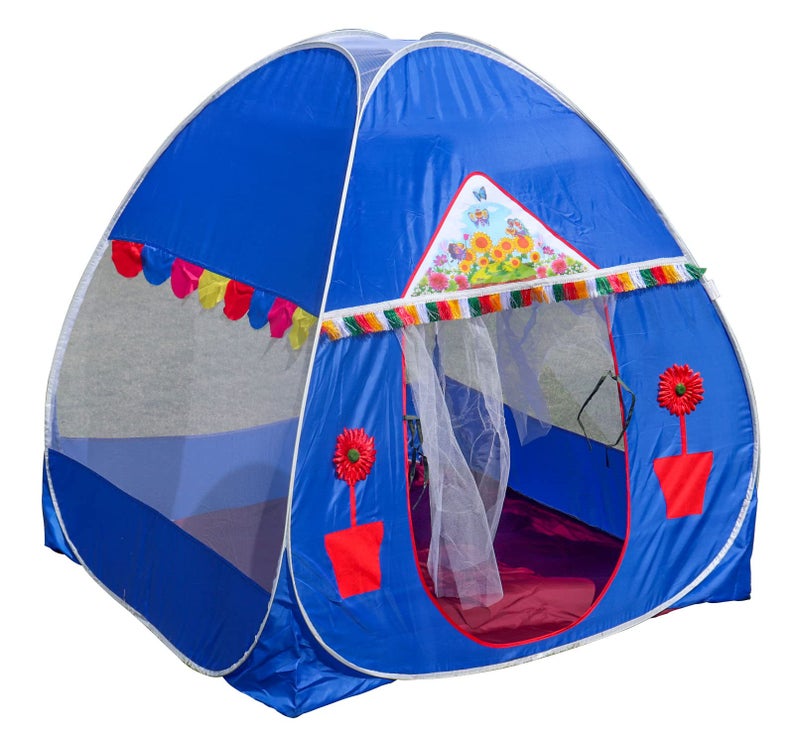 Homecute Igloo Type Foldable Popup Big/Jumbo Size Kid's Play Tent House (Big Size Window-Blue) - Image 1