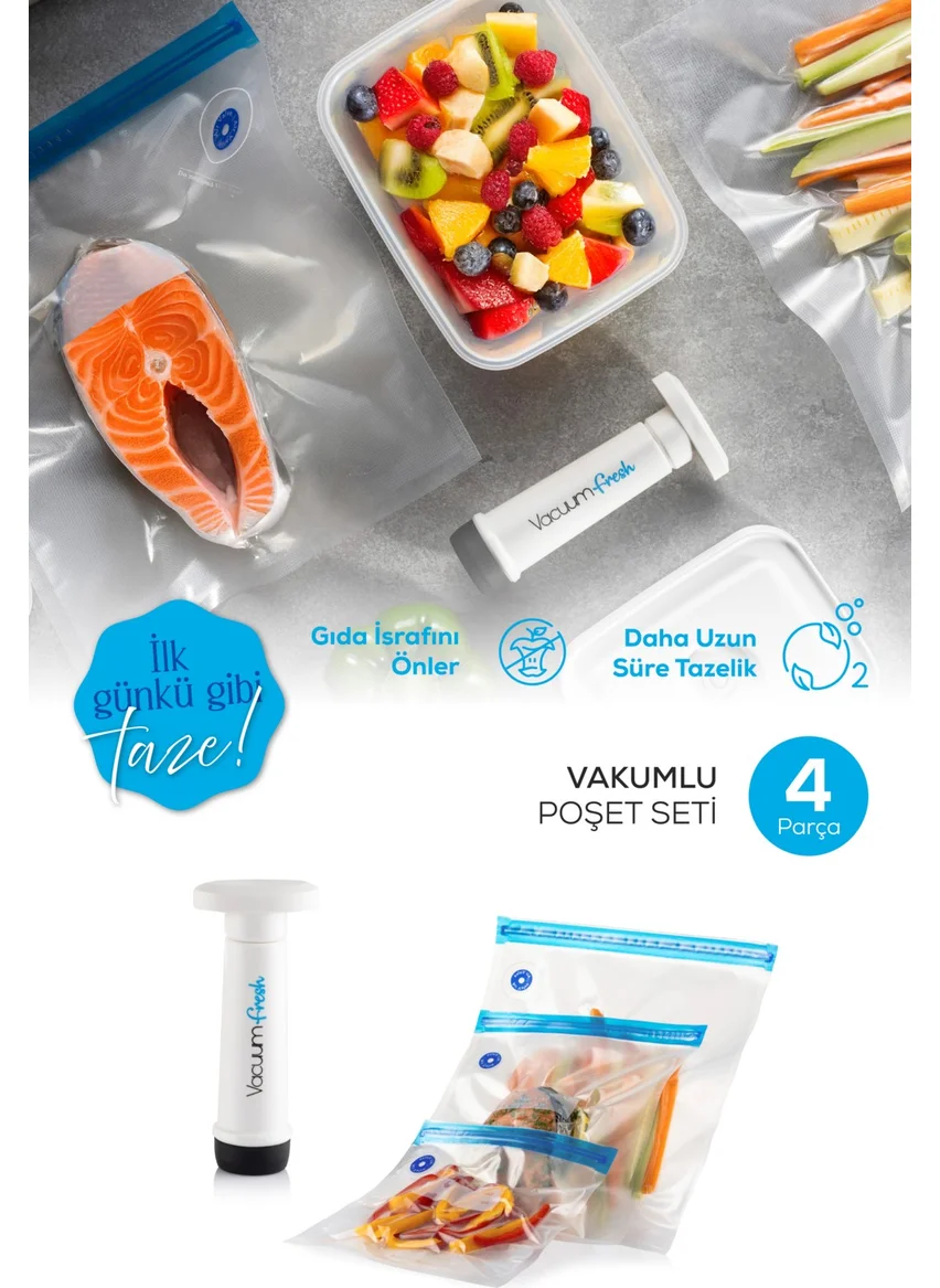 Vienev Vacuumfresh 4-Piece Vacuum Bag and Pump Set