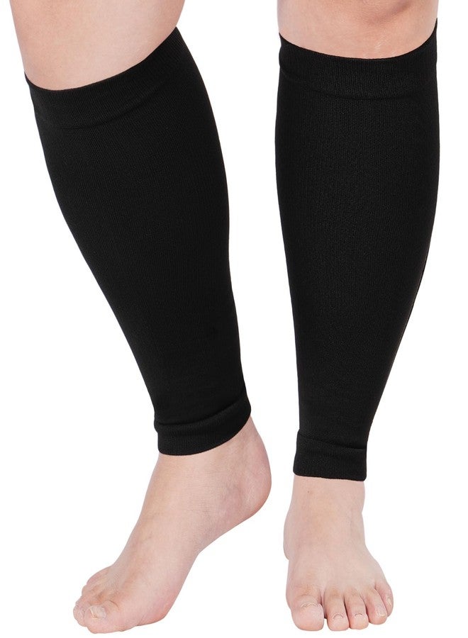 Abodhu Plus Size Compression Leg Sleeves for Women& Men 15-20mmHg Wide Calf Knee High Leg Sleeves - Image 1