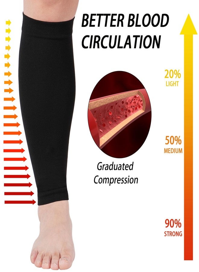 Abodhu Plus Size Compression Leg Sleeves for Women& Men 15-20mmHg Wide Calf Knee High Leg Sleeves - Image 3