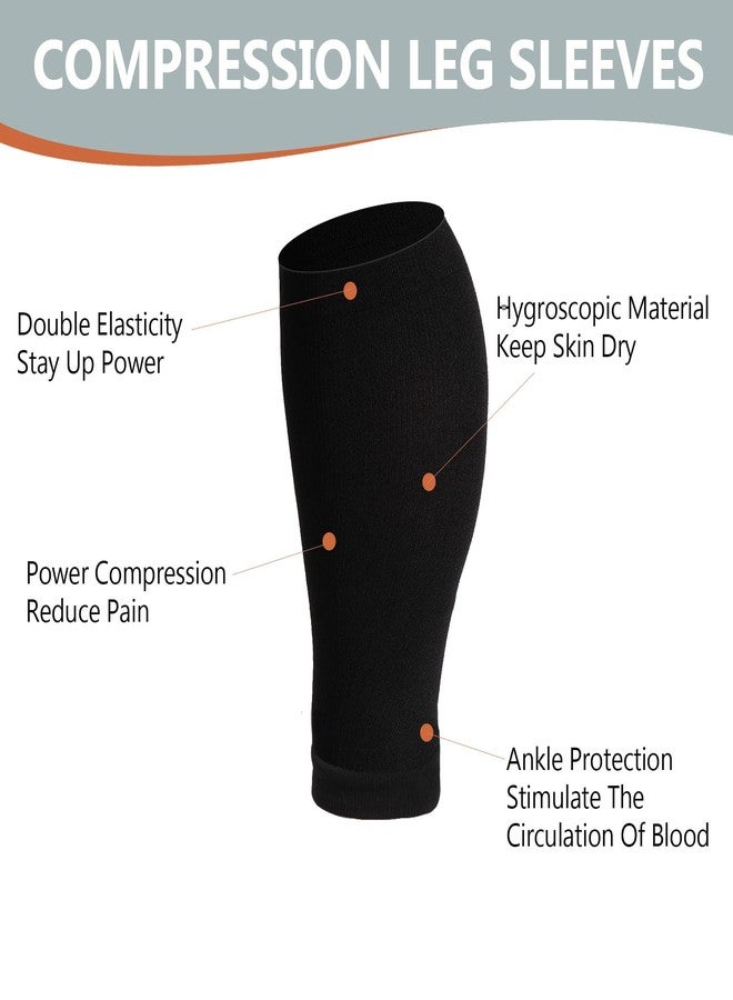 Abodhu Plus Size Compression Leg Sleeves for Women& Men 15-20mmHg Wide Calf Knee High Leg Sleeves - Image 4