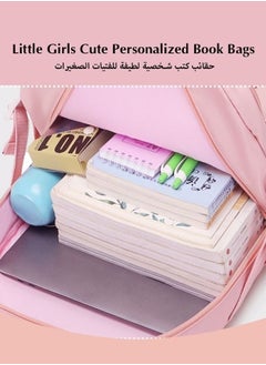 ميكسد طفل على ظهره فتاة صغيرة لطيف المدرسة الابتدائية شخصية حقيبة مدرسية خفيفة الوزن ودائم كبير حقيبة السفر اليوم ، مع حقيبة القلم الحرة والشارات ملصقا  - Image 3
