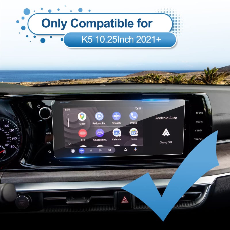 Coleya 2021 2022 2023 2024 Kia K5 Screen Protector for Kia K5 (GT-Line/EX/GT) 10.25-inch Touch Screen, 9H Tempered Glass 2023 2024 K5 Accessories Anti-scratch&HD Transparent 10.25" - Image 2