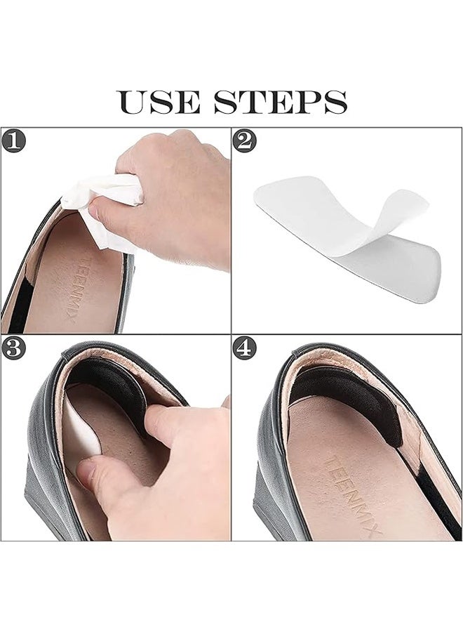 12PCS Heel Cushion Pads Heel Shoe Grips Liner Self-adhesive Shoe Insoles Foot Care Protector for Men Women Shoes Too Big, Preventing Heel Rubbing Blister (Multicolor) - Image 3