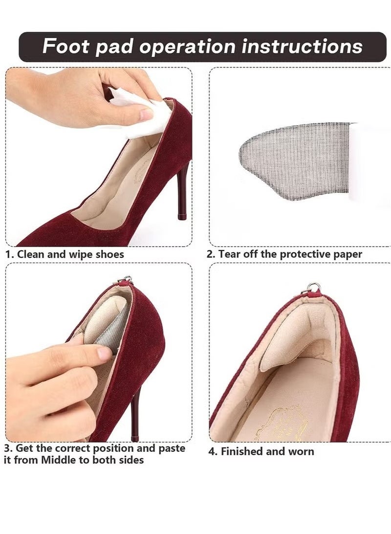 12PCS Heel Cushion Pads Heel Shoe Grips Liner Self-adhesive Shoe Insoles Foot Care Protector for Men Women Shoes Too Big, Preventing Heel Rubbing Blister (Multicolor) - Image 4