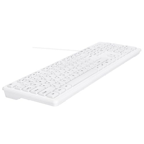 M MC Saite MCSaite Wired White USB 104 Keys Computer Keyboard with Stands,Waterproof - US Layout Compatible for Windows, PC, Laptop - Image 5