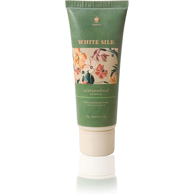Banafa White Silk Body And Hands Cream with Sweet almond oil - Image 1
