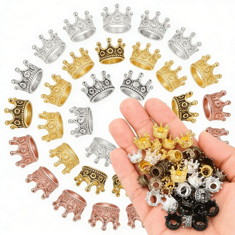 14pc Rose Golden Mini Crown Figures for Home Decor Crafts DIY Models - Image 3