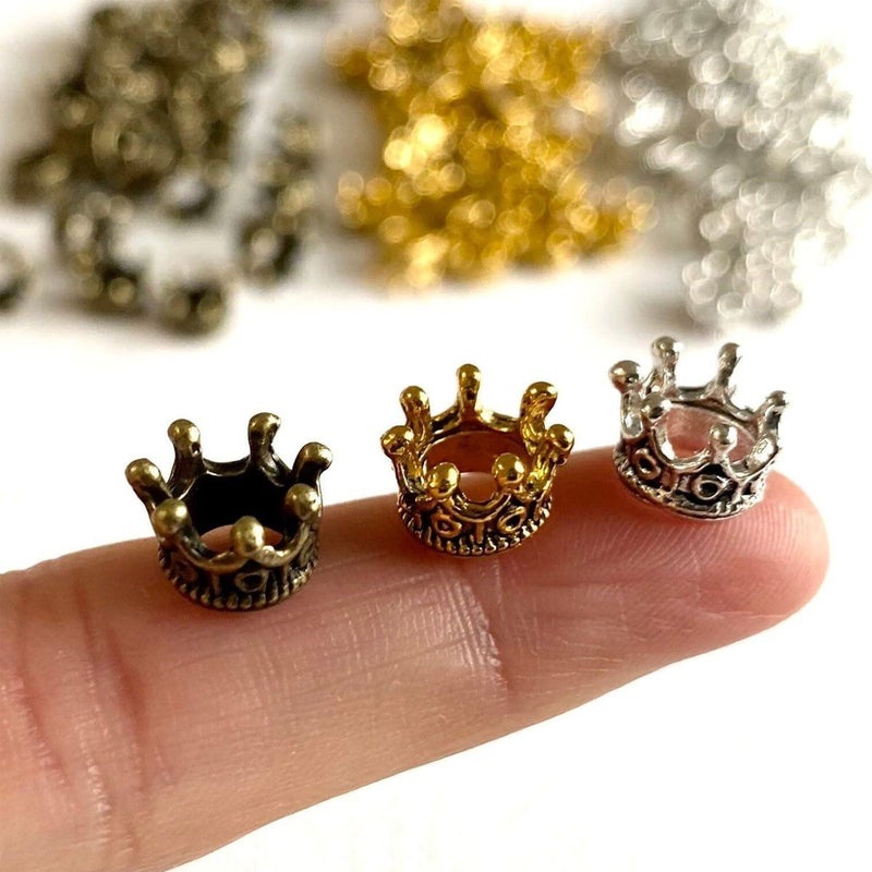 14pc Rose Golden Mini Crown Figures for Home Decor Crafts DIY Models - Image 4