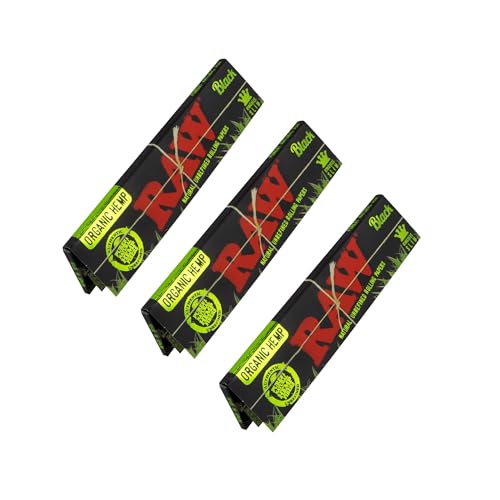 OutonTrip RAW BLACK ORGANIC Rolling Paper King Size Slim - Pack of 3 - Image 1