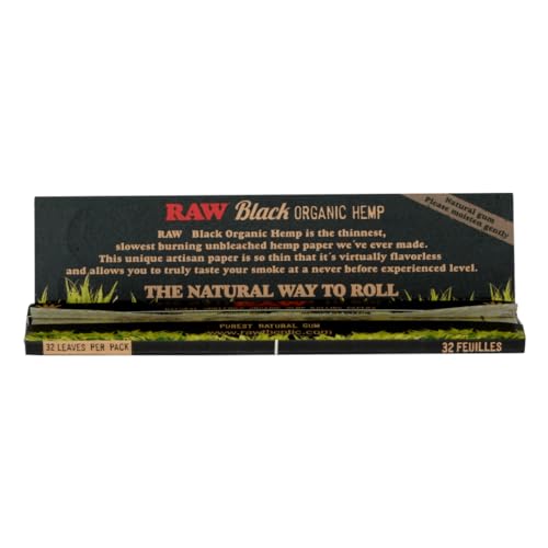 OutonTrip RAW BLACK ORGANIC Rolling Paper King Size Slim - Pack of 3 - Image 5
