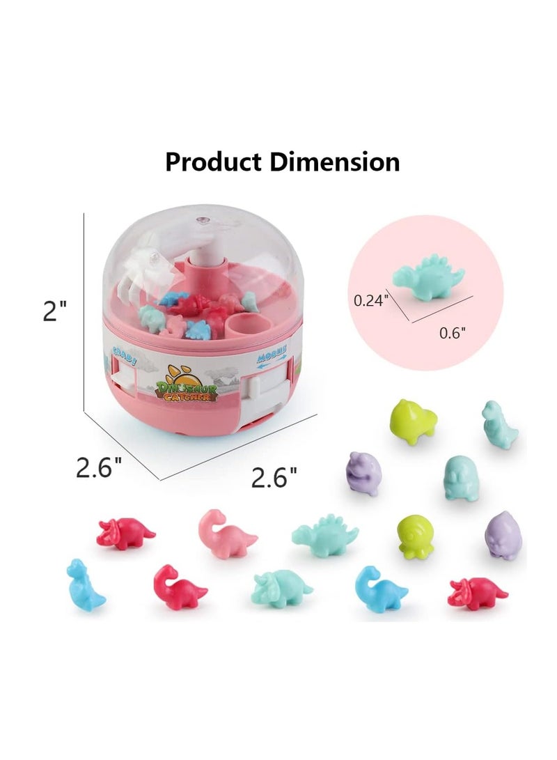 New Scratching Machine Dinosaur Egg Toy Small Dinosaur Colorful Transparent Cover Children'S Educational Toys, Including 8 Small Dinosaurs With Random Colors (Pink Dinosaur Scratching Machine) - Image 2