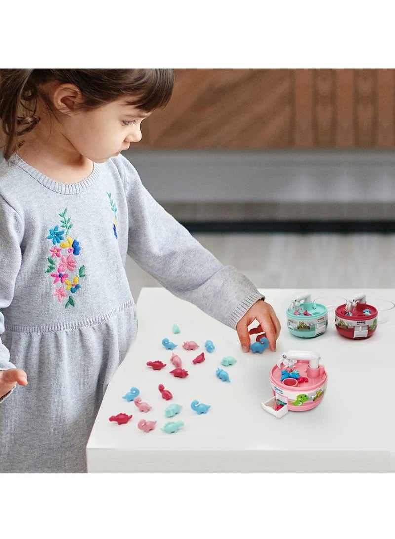 New Scratching Machine Dinosaur Egg Toy Small Dinosaur Colorful Transparent Cover Children'S Educational Toys, Including 8 Small Dinosaurs With Random Colors (Pink Dinosaur Scratching Machine) - Image 4