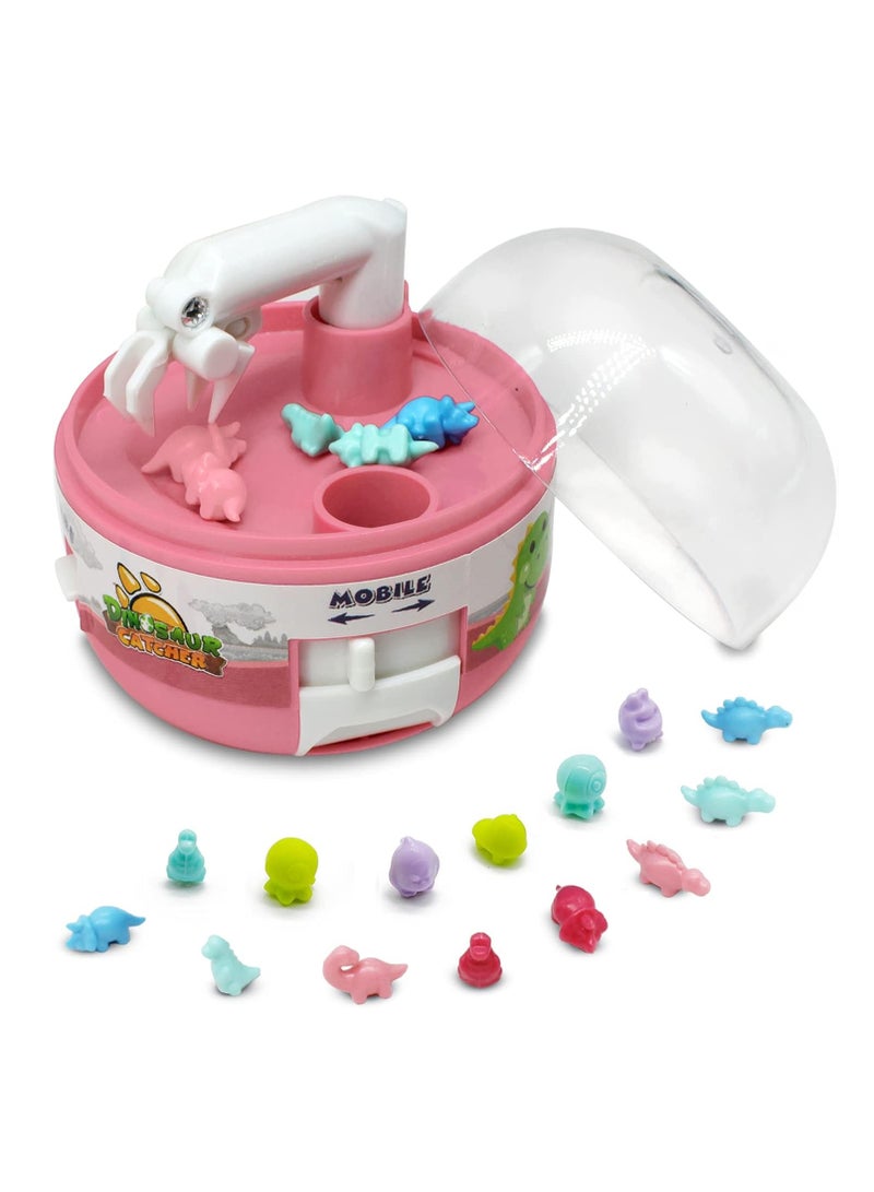 New Scratching Machine Dinosaur Egg Toy Small Dinosaur Colorful Transparent Cover Children'S Educational Toys, Including 8 Small Dinosaurs With Random Colors (Pink Dinosaur Scratching Machine) - Image 1