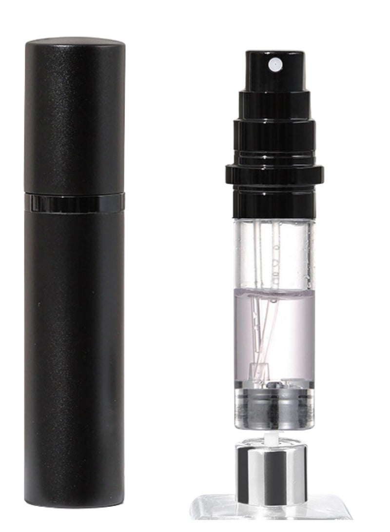 Chabeia Spray Bottle Travel Perfume Atomiser Refillable,Underfill Perfume Atomizer Mini Empty Spray Bottle Pods Travel Perfume Holder Pocket Travel Toiletries Holiday Travel Essentials For Handbag Traveling (Black) - Image 1