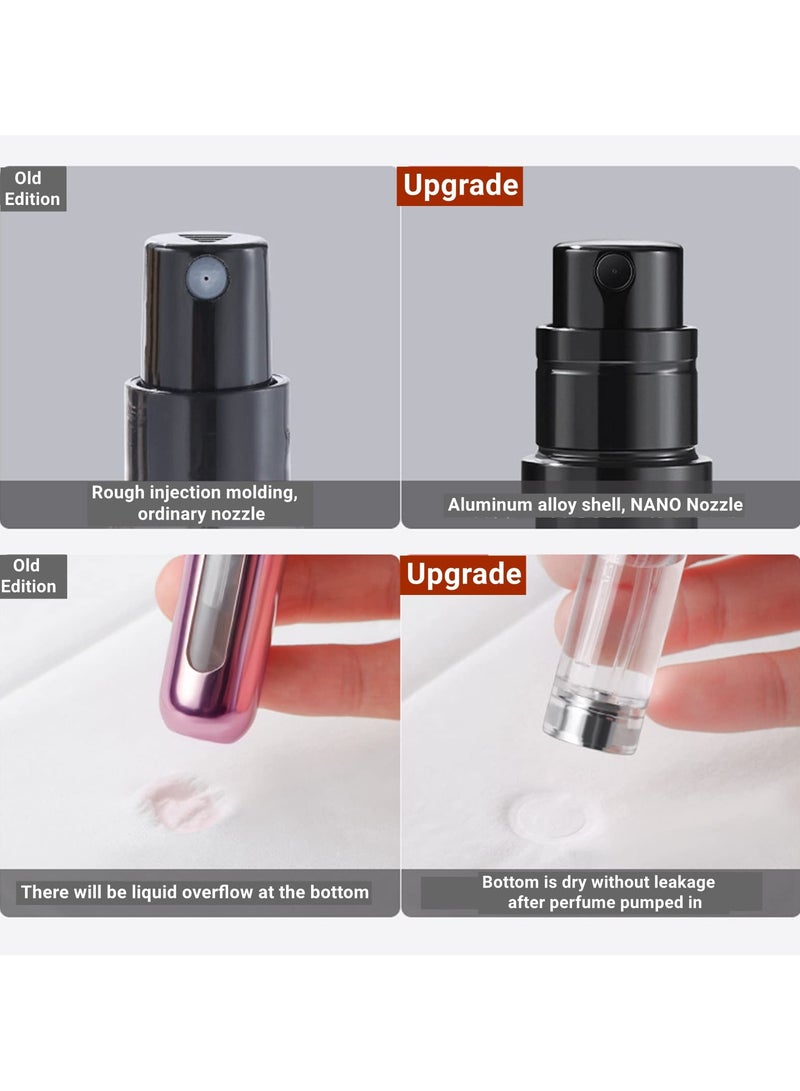 Chabeia Spray Bottle Travel Perfume Atomiser Refillable,Underfill Perfume Atomizer Mini Empty Spray Bottle Pods Travel Perfume Holder Pocket Travel Toiletries Holiday Travel Essentials For Handbag Traveling (Black) - Image 5