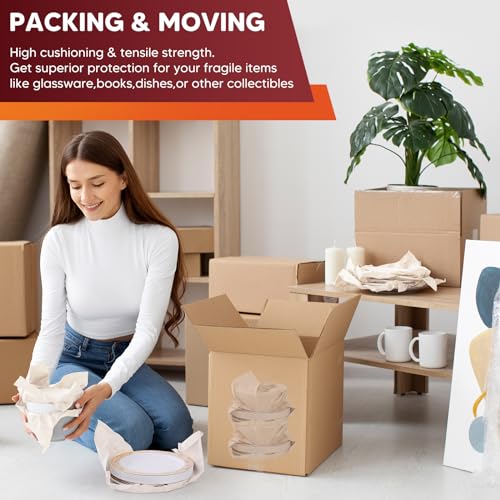 Donyang 15" x 12" Packing Paper Sheets for Moving Supplies, Newsprint Paper for Moving Boxes, Wrapping Paper for Moving, Shipping, Packaging, Small Packing Box, Dishes Glasses Box Filler Materials 80 Sheets - Image 4