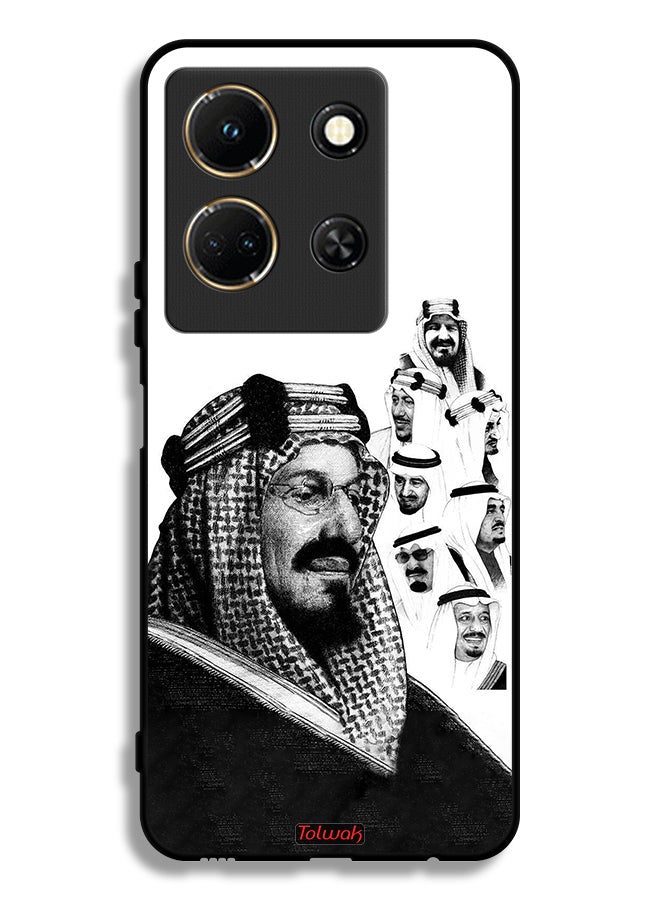 Tolwak Infinix Note 30 Protective Case Cover Kings Of Saudi Arabia BW Poster Art - Image 1