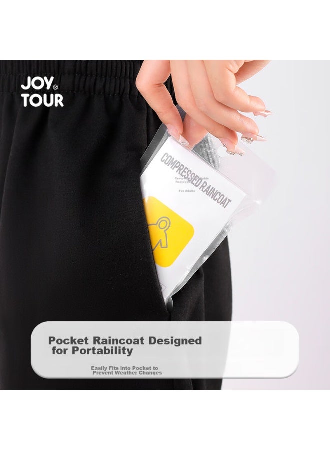 JOY TOUR Joytour Disposable Raincoat, Outdoor, For Children And Adults, Portable, Card-style, Mini, Compressed Pocket Raincoat, For Hiking And Mountaineering - Image 2