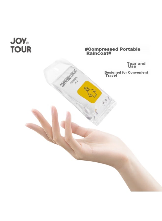 JOY TOUR Joytour Disposable Raincoat, Outdoor, For Children And Adults, Portable, Card-style, Mini, Compressed Pocket Raincoat, For Hiking And Mountaineering - Image 5