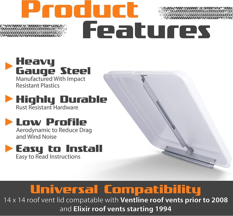 Camp'N 14" Universal RV Roof Vent Cover - Image 3