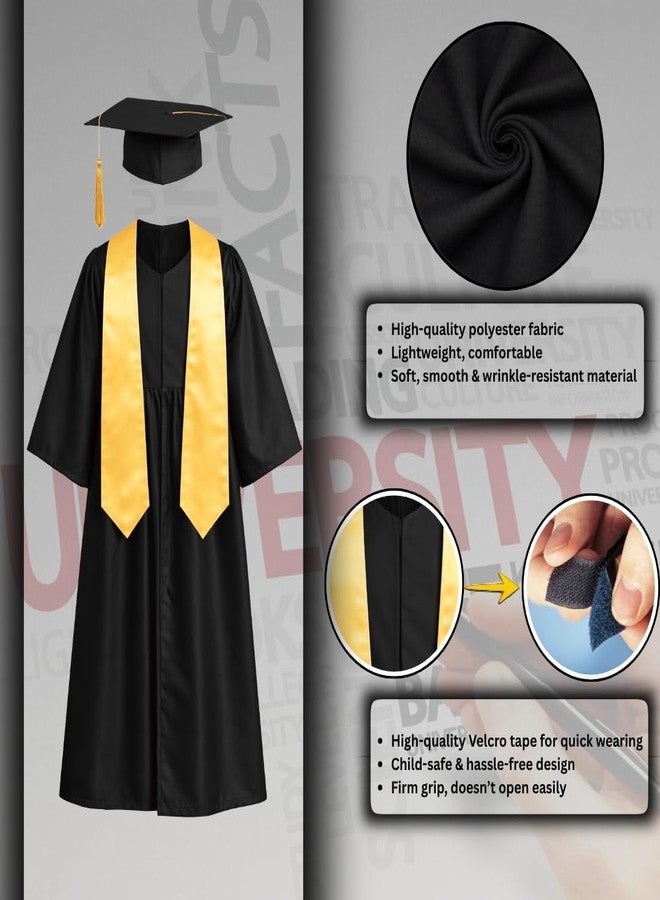 Sarvda Graduation Gown with Cap and Sash for kids Convocation Dress for Boys and Girls, School Ceremony, Fancy Dress - Image 5