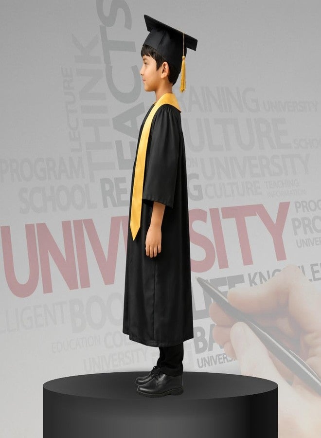 Sarvda Graduation Gown with Cap and Sash for kids Convocation Dress for Boys and Girls, School Ceremony, Fancy Dress - Image 3