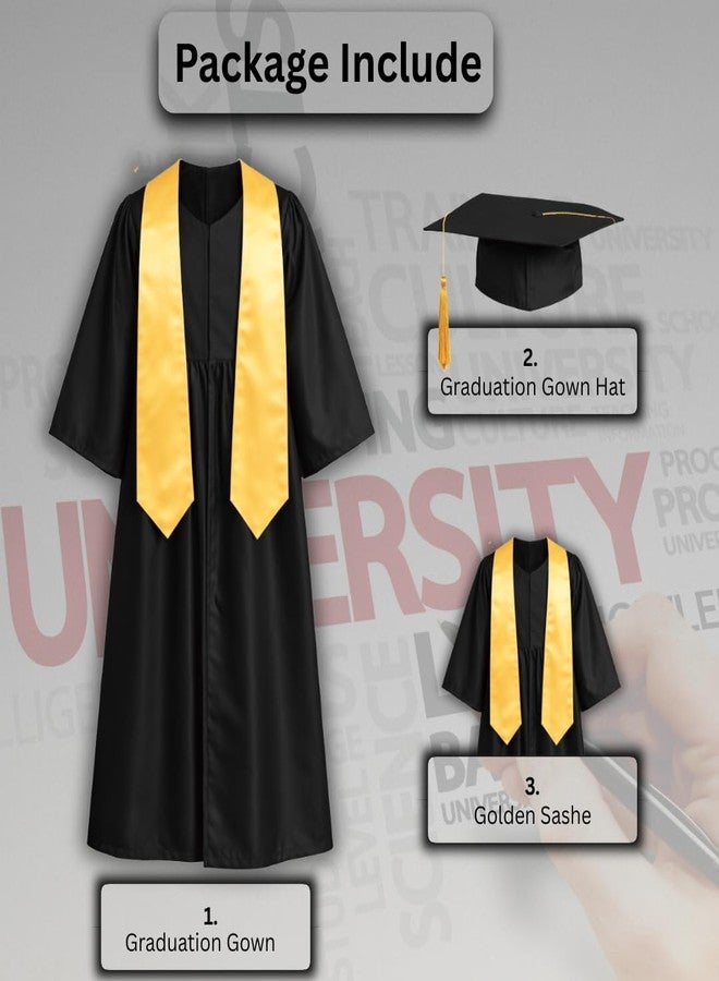 Sarvda Graduation Gown with Cap and Sash for kids Convocation Dress for Boys and Girls, School Ceremony, Fancy Dress - Image 4