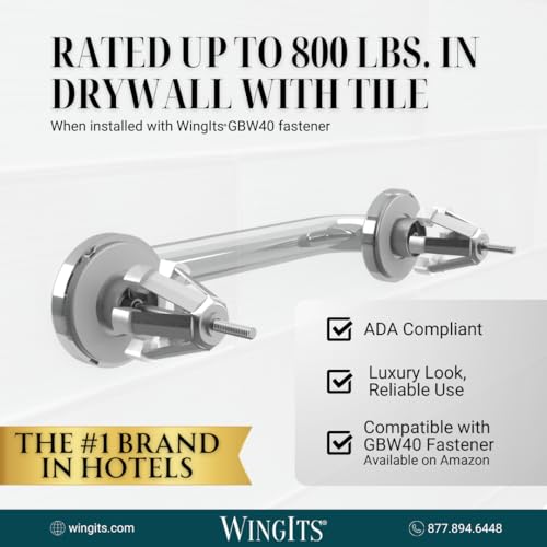 WingIts WGB6SS18 STANDARD Grab Bar, Concealed Mount, Satin Stainless Steel, 18-Inch Length by 1.50-Inch Diameter - Image 4