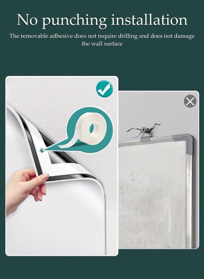DUNISO Magnetic White Board，Portable Dry Erase Board，Self Adhesive Whiteboard，Reusable，Space saving，Easy to Clean，for Home Kitchen Office and Classroom，50*60cm - Image 3