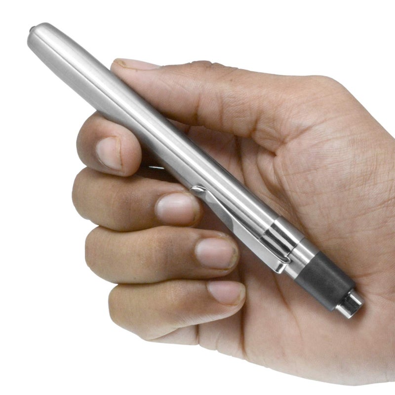 SJ SJ 5W 2 Pieces Mini Battery Operated Medical Penlight Waterproof LED Torch Lamp Flashlight Light Metal Black 117 B - Image 3