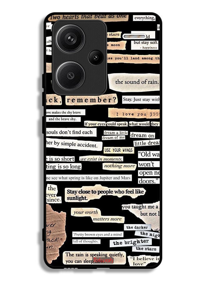 Tolwak Xiaomi Redmi Note 13 Pro Plus Protective Case Cover Quotes Stickers - Image 1