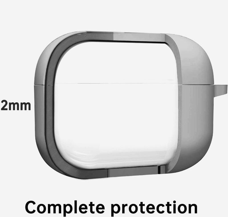 Emoh Roced for Apple Airpods 4th Generation Case Cover(2024), Silicone Case with Cleaner Kit & Keychain Compatible Compatible with Airpods 4 (Grey) - Image 3