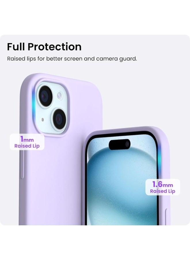 Compatible with iPhone 14 Plus/15 Plus Case 6.7 Inch Slim Liquid Silicone 4 Layers Soft Gel Rubber Shockproof Protective Phone Case with Anti Scratch Microfiber Lining (Moov) - Image 3