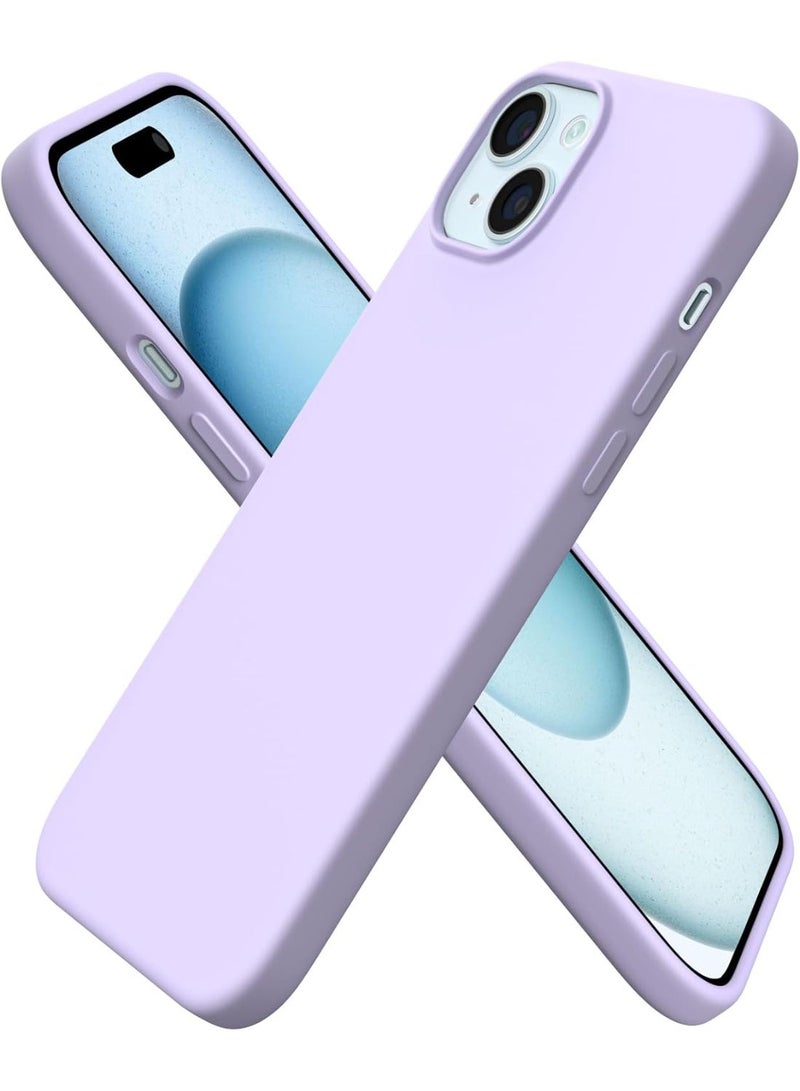 Compatible with iPhone 14 Plus/15 Plus Case 6.7 Inch Slim Liquid Silicone 4 Layers Soft Gel Rubber Shockproof Protective Phone Case with Anti Scratch Microfiber Lining (Moov) - Image 1