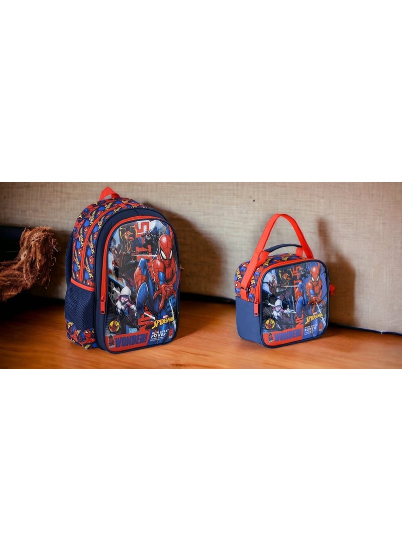 SPIDERMAN Primary School Bag Hawk Wonder and Lunch Box  - Image 1