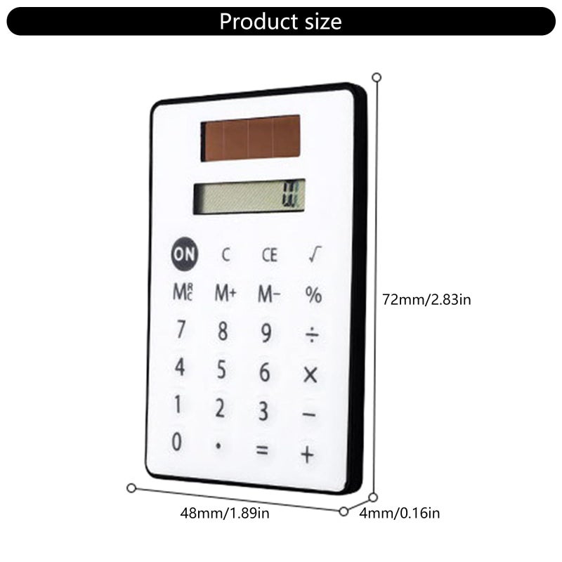 Solar Powered Calculator 8 Digit Large Display Quiet Operation Portable Office School Home Use - Image 5