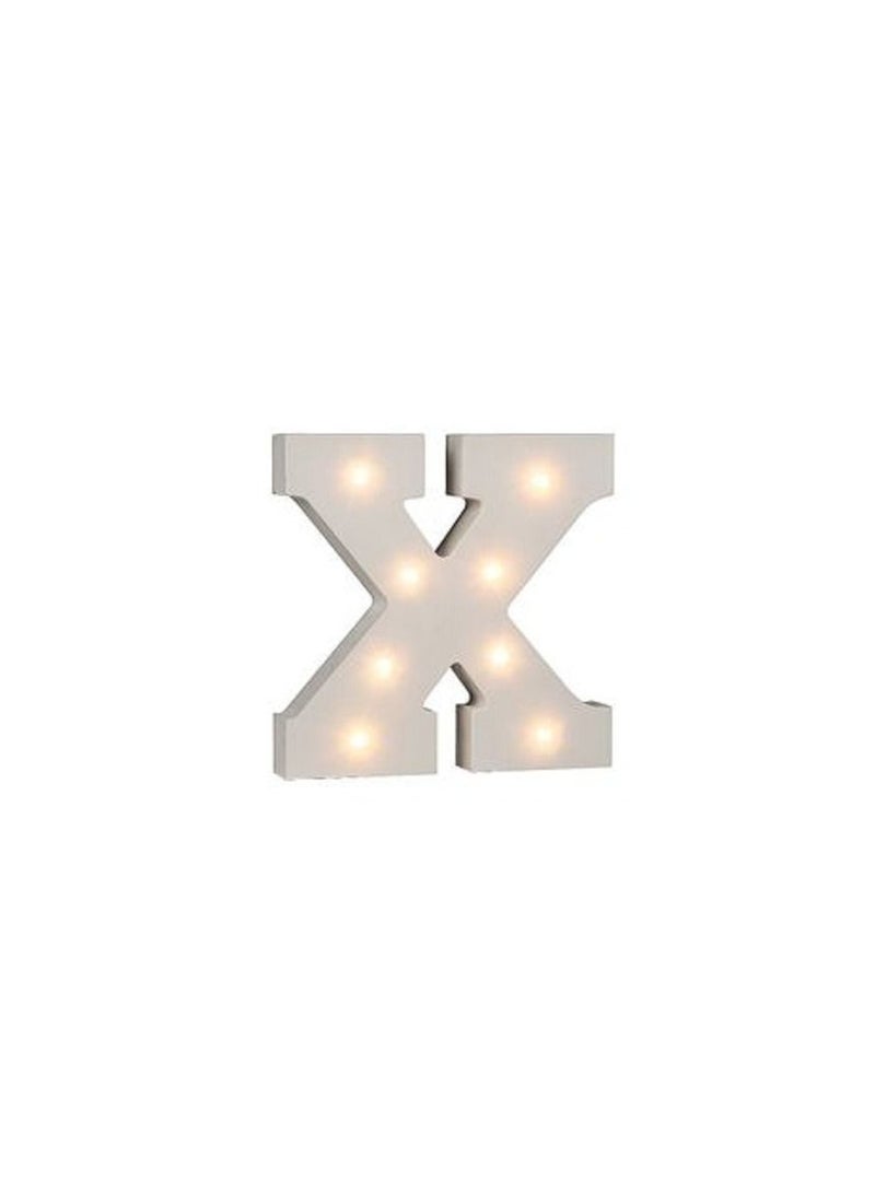 Alphabet X Letter Shape Decorative LED Light Warm White