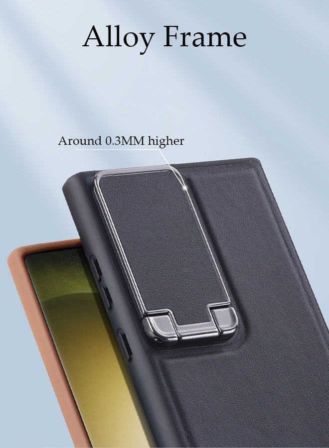 DUNISO Samsung Galaxy S24 Ultra Phone Case Full Body Protective Phone Cover Anti-fall Anti-fingerprint Phone Case with Phone Holder and Lens Cover for Samsung Galaxy S24 Ultra 5G Phone Case - Image 3