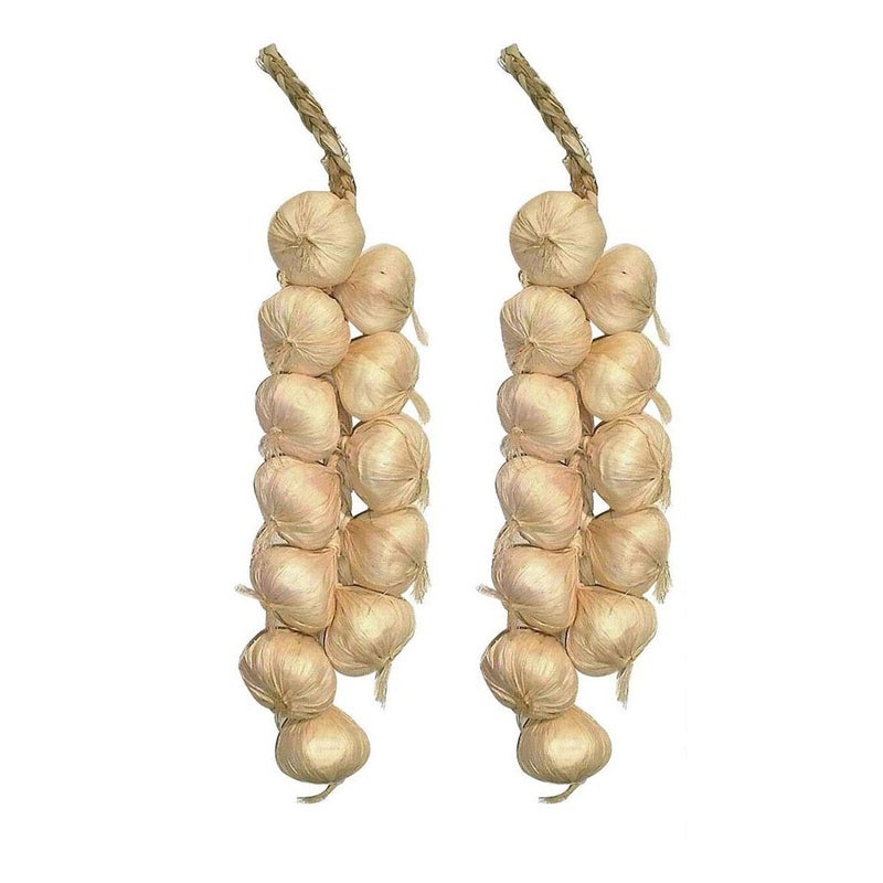 SpzcdZa SpeedDa 2 Pack Kitchen Garden Indoor Decor Artificial Garlic Strings for Home Office Decor - Image 1